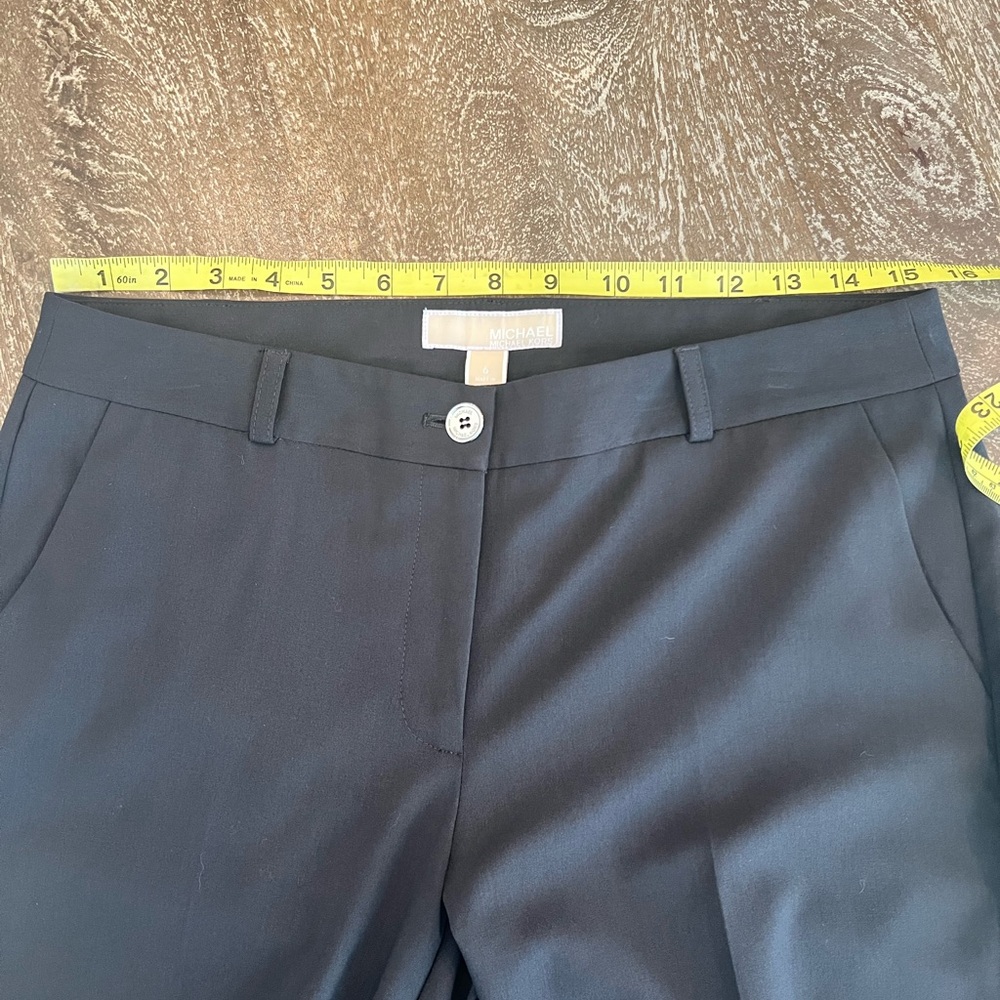 Michael Kors Black Button-Detail Pants - Picture 3 of 10